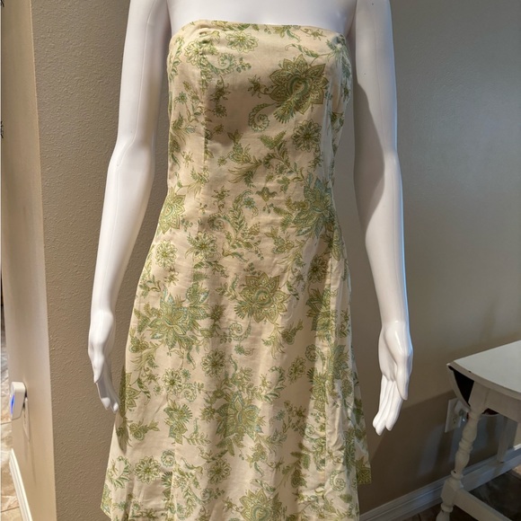 Robin Jordan green and gold strapless dress 4 - Picture 2 of 6